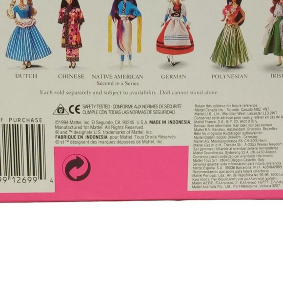 Native American Barbie Third Edition 12699 Vintage 1994 Mattel Doll-MINT NRFB - Picture 5 of 12